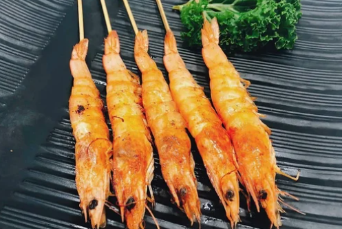 鹽燒活海蝦(串)